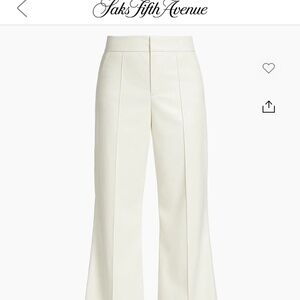 Alice + Olivia Faux Leather Pants in Ivory – Size 6